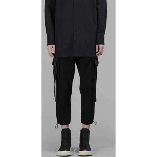 Black Cargo Pants Women Fashion 2020 Pockets Patchwork Hippie Trousers Funny High Waist Streetwear Pants Autumn Pants Females
