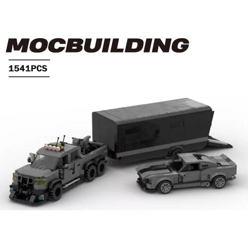 MOCBUILDING Blocks Speed Champion Raptor 6×6 Supercar Shelby GT500 Sportscar Assembly racing Model Kids Gift DIY Bricks Set Toy