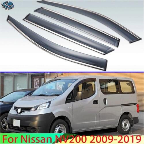 For Nissan NV200 2009-2019 Plastic Car Window Visors Rain Sun Visor Shield Cove Accessories 4PCS