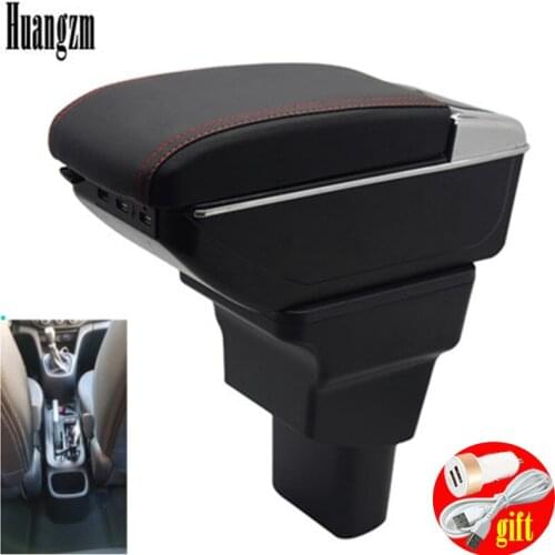For Hyundai I10 Dual Layer armrest box cup holder ashtray USB Charging Car accessories