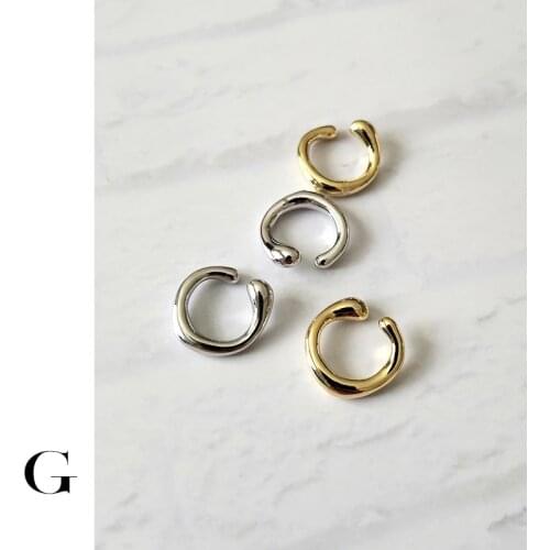 GHIDBK 2019 Trendy Handmade Non Piercing Cartilage Earrings Chunky Statement Ear Clips Minimalist Ring Earring Irregular Jewelry