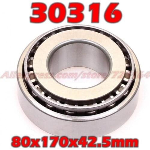 80x170x42.5 mm Tapered Roller Bearings 30316 7316E HR30316J 30316JR 30316A E30316J 30316VC12 30316U 30316E 80*170*42.5