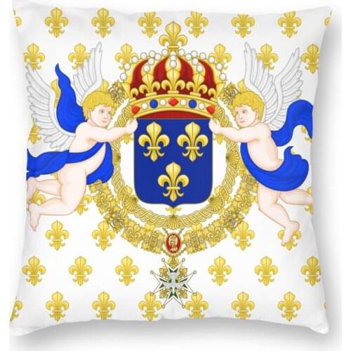 Royal Standard Of The King Of France Cushion Cover 45x45 Home Decor Print French Coat of Arms Throw Pillow for Sofa Double Side