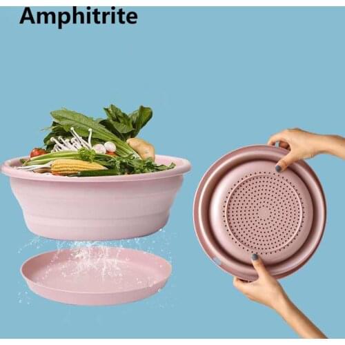 Creative Vegetable Fruit Portable Folding Bowl High Quality Home Tools Wash Multifunctional Folding Fruit Tray Lavabo Enfant