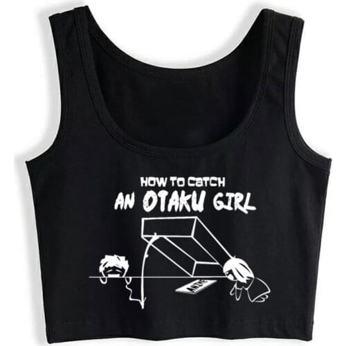 Crop Top Sport I Am Not An Otaku I Am An Otacool Anime Merch Fit Vintage Print Tops Women