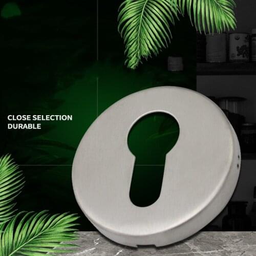 Lock Cylinder Cover Split Keyhole Cover 304 Stainless Steel Decorative Door Non-Hole Lockcase Oval Lock cylinder accessories