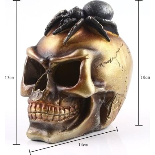 MRZOOT Resin Craft Statues For Decoration Skull Spider Skull Fashion Home Decor Creative Statue Personalized Ornaments