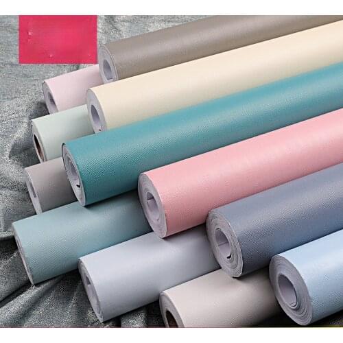 Wallpaper self adhesive wallpaper 45 wide thickened PVC waterproof dormitory bedroom warm modern wall sticker decoration 10meter
