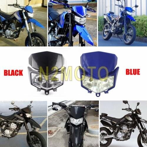 Black Blue Headlight Fairing For Kawasaki KLX250 KLX250S D-Tracker X 250 KLX250SF Dirt Bike Motocross Supermoto Twin Front Lamp