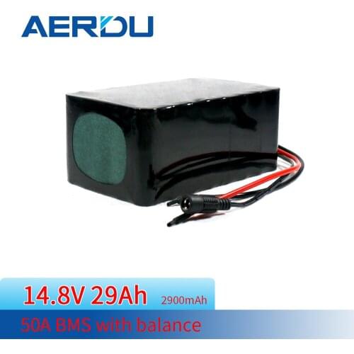 AERDU 4S10P 11.2V 29Ah 2900mAh Cells 18650 rechargeable Li-ion Battery Packwith 50A BMS Suppoer Motor 560W Electric Scooter 500W