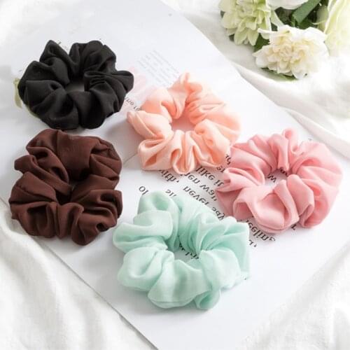 1Pc Fashion Chiffon Girls Hair Rope Round Bobble Sports Dance Elastic Scrunchie Ponytail Holder Women Party Gift Ring Hair Bands