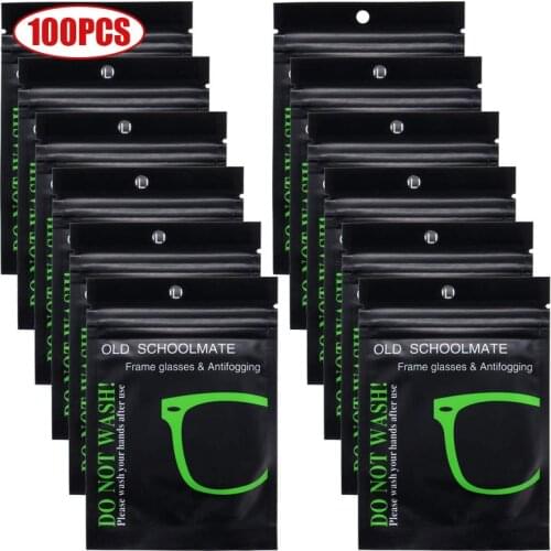 100Pcs Portable Camera Lenses Eyeglasses For Glasses Anti Fog Wipes Tablets Multifunction Screens Defogger Cloth Microfiber