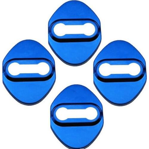 Blue 4Pcs Auto Car DoorLock Door Lock Anti Rust Protective Cover Cap Fit For Mazda 2 3 5 6 Series 304 Steel Three Colors