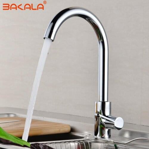 BAKALA Single hoder single hole Mounted Kitchen Bathroom Faucets 360 Degree Swivel Easy Wash for Basin Sink and Kitchen Faucet
