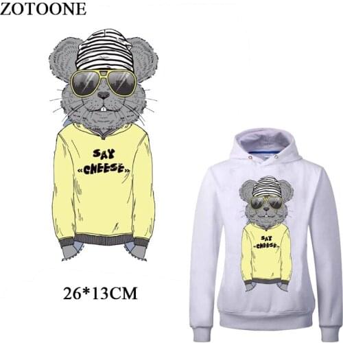 ZOTOONE Iron On Mouse Patches For Clothes T-shirt Dresses DIY Decoration Easy Print By Household Irons Thermal Press Applique D