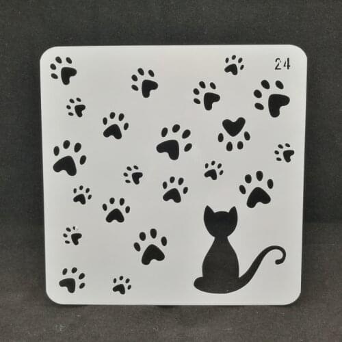 Cats paw print Layering Stencils Drawing Color Spray stencil DIY Scrapbook photo album Decorative Embossing DIY Card Crafts