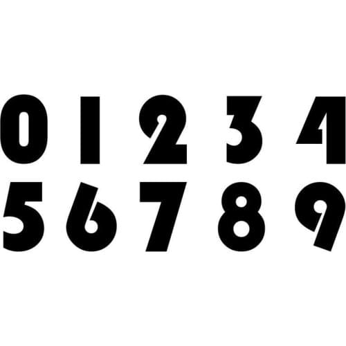 4"(Each) Tall Numbers Vinyl Car Decal Sticker