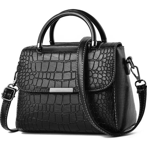 High Quality Alligator PU Leather Female Bucket Handbag Famous Brand Designer Ladys Shoulder Crossbody Bags Womens Handbags