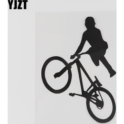 YJZT 8.6CMX12.7CM Fun BMX BIKE CHILDRENS Decal Vinyl Car Sticker Black/Silver 8A-0814
