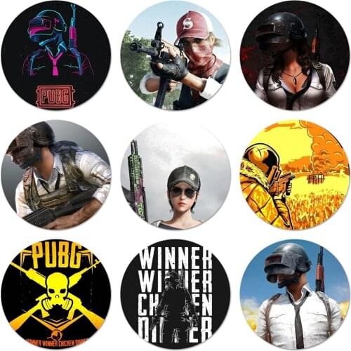 PUBG Icons Pins Badge Decoration Brooches Metal Badges For Clothes Backpack Decoration 58mm