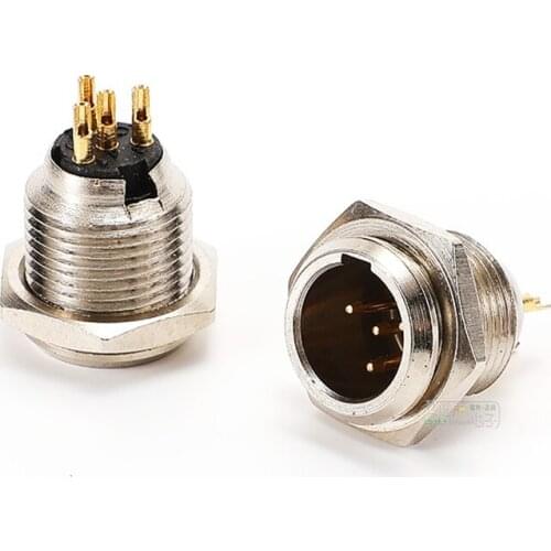 1Pcs 4-core XLR socket MINI male professional audio microphone Bee wireless waist bag special plug AM4MD/AM4F