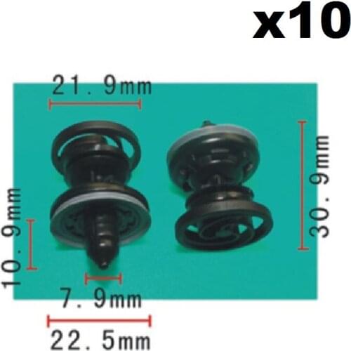 10pcs Interior Trim Door Panel Fasten Clips Cover for FORVW Passat Golf 6 Sagitar Nylon