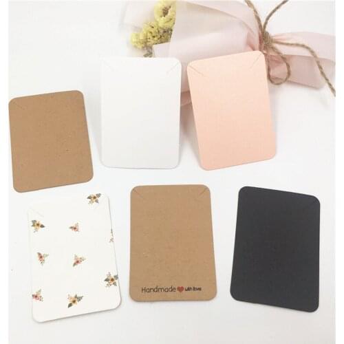 100Pcs Kraft Paper Pendant Necklace Fashion Clavicle Chains Necklace For Women Jewelry Accessory Packing Displays Cards