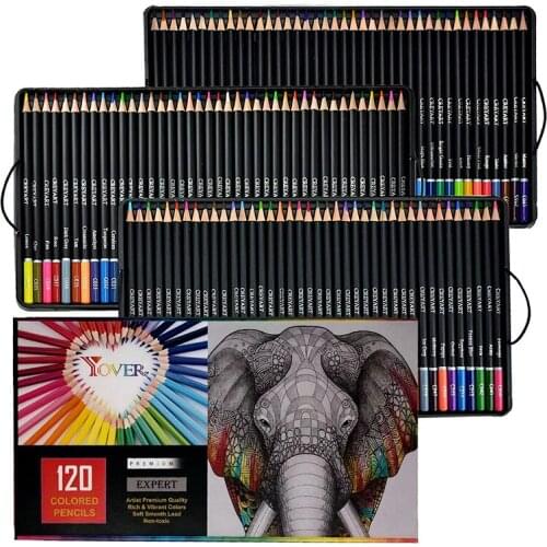 120 Color High Quality Oily Colored Pencils for Adult Painting Paper Box Art Gift Drawing Pencil Set School Supplies
