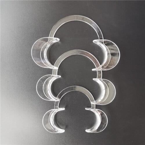 20 pcs Teeth Whitenng Mouth Opener Plastic Teeth Whitening Cheek Retractor, C Type Dental Cheek Retractor