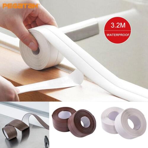 Sealing Strip Bathroom Shower Sink Bath Caulk Tape White PVC Self Adhesive Waterproof Wall Tape New for Bathroom Kitchen