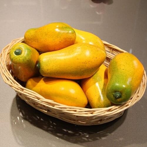 7-Simulation fake fruit vegetable peach Mango Papaya hotel Home decoration cabinets display Prop Toys garden decoration