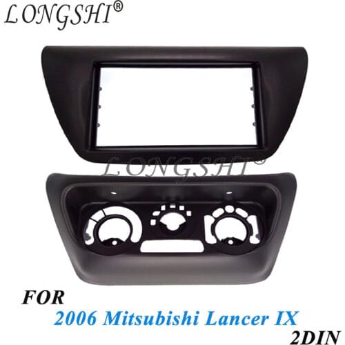 2DIN AC Control Accessories Panel+ Car Radio Fascia for Mitsubishi Lancer IX 2006 Center Control DVD Player Frame Trim Kit 2 din