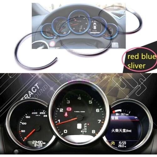 3 colors Car Dash Board Dashboard Decoration Ring Sticker Car-styling For Porsche Macan 911 Cayenne Panamera Boxster Accessories