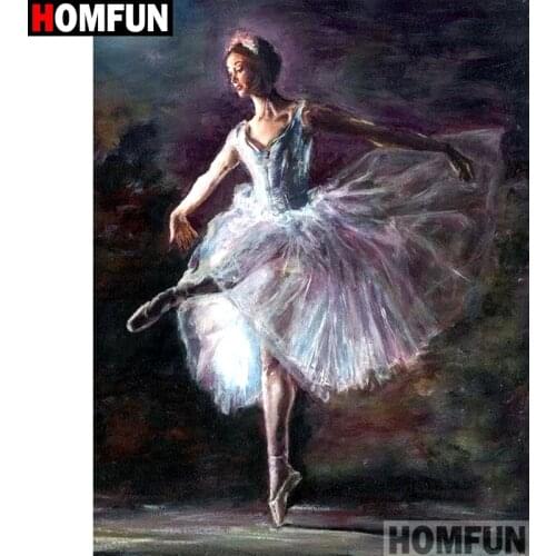 HOMFUN Full Square/Round Drill 5D DIY Diamond Painting "Dance girl" Embroidery Cross Stitch 3D Home Decor Gift A11209