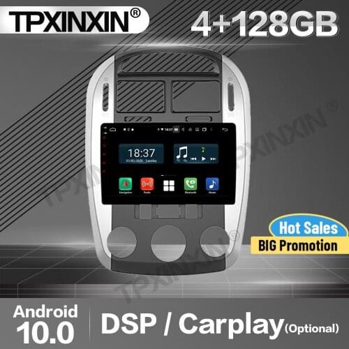 4+128G Carplay Car Radio 2 Din Stereo Receiver Android For Kia Cerato 2007 2009 2010 2011 2012 Silver GPS Navi Player Audio Unit