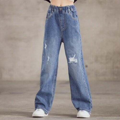 Рваные джинсы для девочек DancingBear China At AliExpress