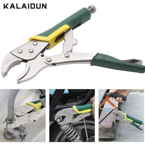 KALAIDUN Jaw Locking Pliers C Clamp Vise Grip Plier Curved Straight Jaw Adjustable Welding Woodworking Face Clamp Hand Tools