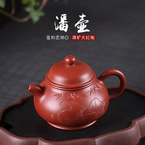 Yixing recommended manufacturers selling ore dahongpao pot pan all hand a teapot undertakes agent manufacturers