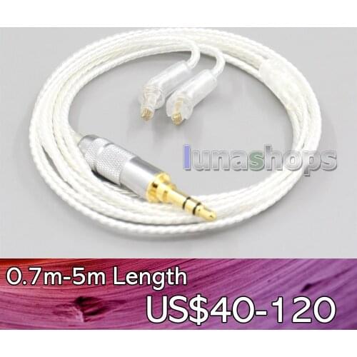 LN006647 Hi-Res Silver Plated 7N OCC Earphone Cable For Sony MDR-EX1000 MDR-EX600 MDR-EX800 MDR-7550