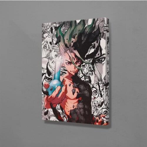 Dr stone Senku Ishigami Manga Canvas Home Decor Prints Dorm Anime Living Room Bedroom Painting Wall Art Decoration Poster