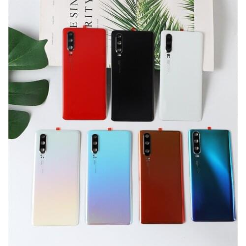 P 30 Housing For Huawei P30 Battery Cover Repair Back Door Phone Rear Case + Logo Camera Glass Sticker Glue