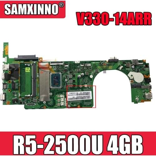 NEW MB LA-F485P Mainboard For Lenovo V330-14ARR V330-15ARR Laptop Motherboard 5B20R27352 with Ryzen R5-2500U CPU + 4GB RAM