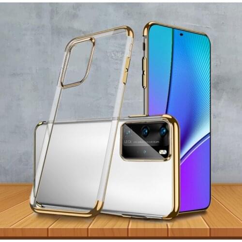 Fashionable Simple Plain Phone Case For Huawei Mate 40 30 V30 20 10 Nova 4 5 6 7 Cases Electroplating Soft TPU Transparent Cover