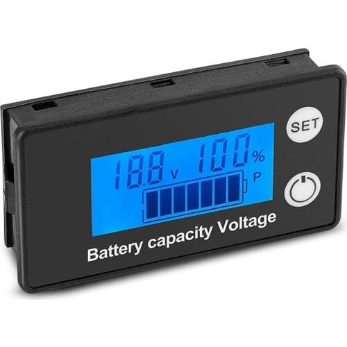 Battery Monitor Golf Cart Battery Testers Digital Battery Capacity 8-100V Voltage Monitor Remaining Capacity Tester
