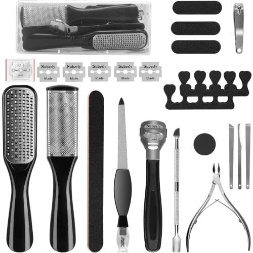 Pedicure Kit 18 in 1 Professional Pedicure Tools Set Foot Care Kit, Foot File for Dead Skin Callus Remover for Feet Pedicure Kit