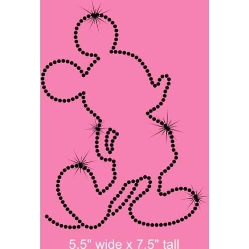 2pc/lot cartoon sticker hot fix rhinestone transfer motifs iron on crystal transfers design iron on applique patches