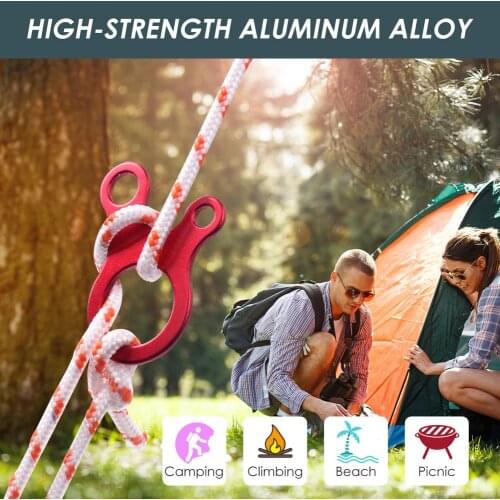 Aluminum Alloy Rope Tensioner Camping Tent Guyline Cord Adjuster Kamp Malzemeleri Awning Tent Outdoor Camping