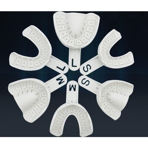 Dental Impression Plastic Trays Without Mesh Tray Dentistry Lab Material Teeth Holder Trays Dentist Tools