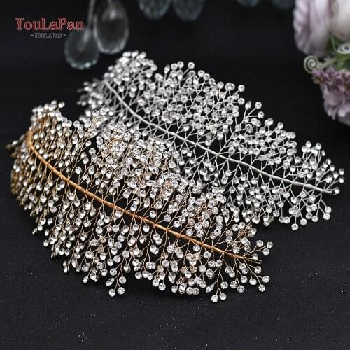 YouLaPan HP258 Wedding Headband for Bride Rhinestone Hair Jewelry Bridesmaid Tiara Wedding Hair Accessories Bridal Headwear