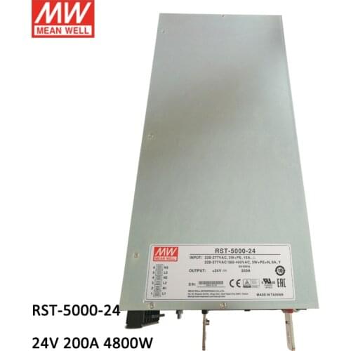 MEAN WELL RST-5000-24 4800W 200A 24V DC programmable Power Supply 3 phase input with PFC Parallelable Power Unit
